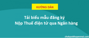 Biểu mẫu nộp thuế điện tử qua ngân hàng