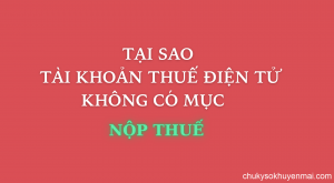 Trang thuế điện tử không có mục nộp thuế